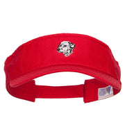 Dalmatian Head Embroidered Pro Style Cotton Washed Visor