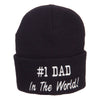 Number 1 Dad In The World Embroidered Long Beanie