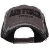 3D Air Force Veteran Embroidered Vintage Frayed Cap