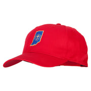 Indiana State Flag Map Embroidered Solid Cotton Pro Cap