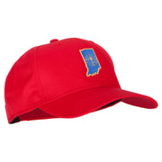 Indiana State Flag Map Embroidered Solid Cotton Pro Cap