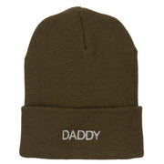 Word of Daddy Embroidered Long Beanie