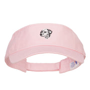 Dalmatian Head Embroidered Pro Style Cotton Washed Visor