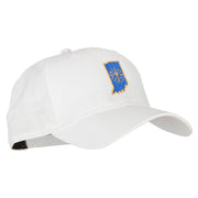 Indiana State Flag Map Embroidered Solid Cotton Pro Cap