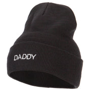 Word of Daddy Embroidered Long Beanie