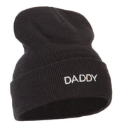 Word of Daddy Embroidered Long Beanie