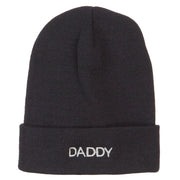 Word of Daddy Embroidered Long Beanie