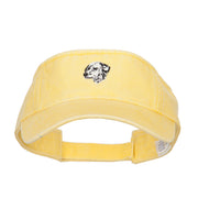 Dalmatian Head Embroidered Pro Style Cotton Washed Visor