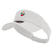 Cinco De Mayo Spices Embroidered Cotton Twill Sun Visor - White OSFM