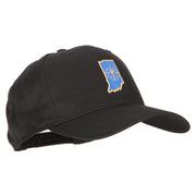 Indiana State Flag Map Embroidered Solid Cotton Pro Cap