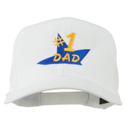 Number 1 Dad Star Embroidered Cap