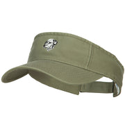 Dalmatian Head Embroidered Pro Style Cotton Washed Visor