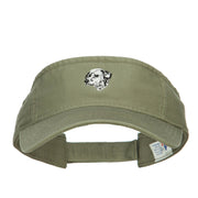 Dalmatian Head Embroidered Pro Style Cotton Washed Visor