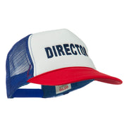 Director Embroidered Foam Mesh Back Cap