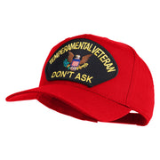 Temperamental Veteran Don't Ask Patched Solid Cotton Twill 5 Panel Prostyle Snap Cap - Red OSFM
