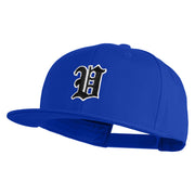 Old English Black V Patched 6 Panels Round Bill Cap - Royal OSFM
