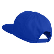 Old English Black V Patched 6 Panels Round Bill Cap - Royal OSFM