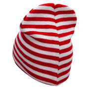 Made in USA Best Mom Ever Embroidered Trendy Striped Beanie