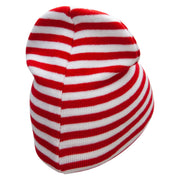 Made in USA Best Mom Ever Embroidered Trendy Striped Beanie