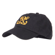 Double Anchor Embroidered Low Cap