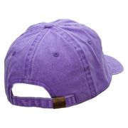 Peru Flower Embroidered Pigment Dyed Wash Cap - Purple OSFM