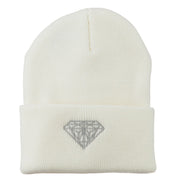 Diamond Embroidered Long Beanie