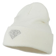 Diamond Embroidered Long Beanie