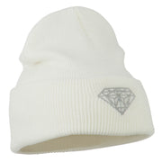 Diamond Embroidered Long Beanie