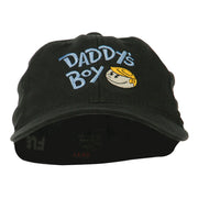 Daddy's Boy Embroidered Youth Flexfit Garment Washed Cap