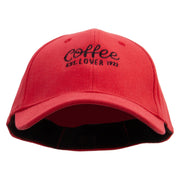 1922 Coffee Lover Embroidered Stretch Heavy Weight Brushed Cotton Fitted Cap