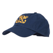 Double Anchor Embroidered Low Cap