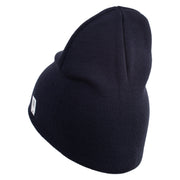 US Marine Corps Emblem Symbol Embroidered 8 Inch Short Beanie Made in USA - Navy OSFM