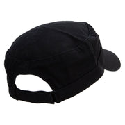 Emotion Levels On Scale Embroidered Garment Washed Adjustable Army Cap - Black OSFM