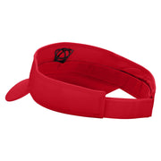 Celtic Shape Knot Embroidered Cotton Twill Sun Visor - Red OSFM