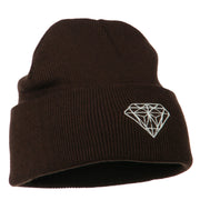 Diamond Embroidered Long Beanie