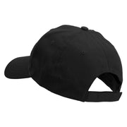 Skull Army Veteran Embroidered New Low Profile Organic Cotton Cap - Black OSFM