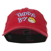 Daddy's Boy Embroidered Youth Flexfit Garment Washed Cap