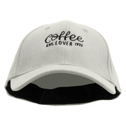 1922 Coffee Lover Embroidered Stretch Heavy Weight Brushed Cotton Fitted Cap