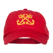 Double Anchor Embroidered Low Cap