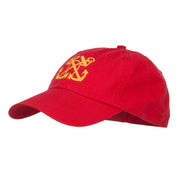 Double Anchor Embroidered Low Cap