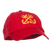 Double Anchor Embroidered Low Cap