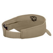 Celtic Shape Knot Embroidered Cotton Twill Sun Visor - Khaki OSFM