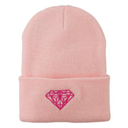 Diamond Embroidered Long Beanie