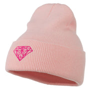 Diamond Embroidered Long Beanie