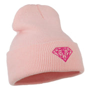 Diamond Embroidered Long Beanie