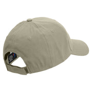 Skull Army Veteran Embroidered New Low Profile Organic Cotton Cap - Olive OSFM