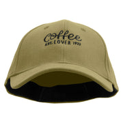 1922 Coffee Lover Embroidered Stretch Heavy Weight Brushed Cotton Fitted Cap