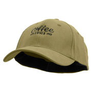 1922 Coffee Lover Embroidered Stretch Heavy Weight Brushed Cotton Fitted Cap