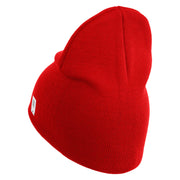 US Marine Corps Emblem Symbol Embroidered 8 Inch Short Beanie Made in USA - Red OSFM