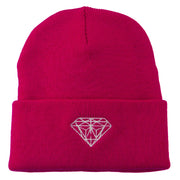 Diamond Embroidered Long Beanie